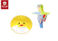 Little Childrens Rain Poncho , Yellow Duck Rain Umbrella Universal Gender