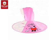Child Kid Umbrella Cap Peppa Pig Rain Cloak Baby Flying Saucer Pink Color