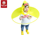Outdoor Childrens Waterproof Raincoats Poncho Little Yellow Duck UFO Style