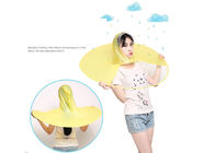 PVC Childrens Waterproof Raincoats Little Yellow Duck Elastic Wear Resistant