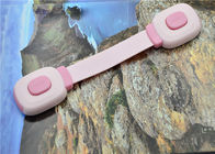 Logo Printing Child Safety Cabinet Locks Pink Strap Push Both Ends Latches Durable