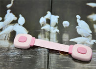 Pink Strap Toddler Safety Cabinet Locks , Door Handle Locks For Child Safety