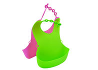 Anti - Bacterial Toddler Dribble Bibs , Multifunctional Soft Silicone Bib Easy To Clean