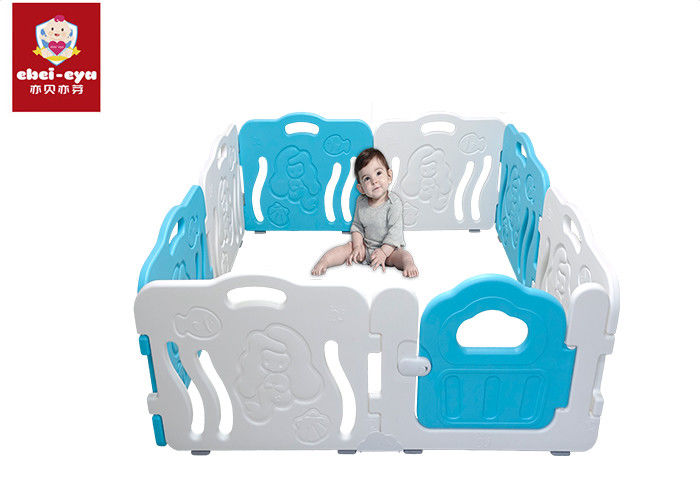 8 Panel Child Safety Playpen / Baby Play Yard Mermaid Fence SGS Certification