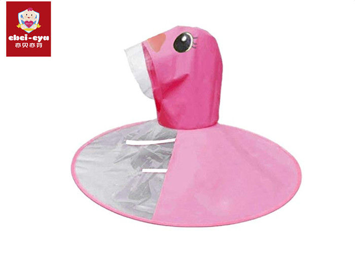 Hat Cloak Foldable Childrens Waterproof Raincoats UFO Plastic Material Customized Logo