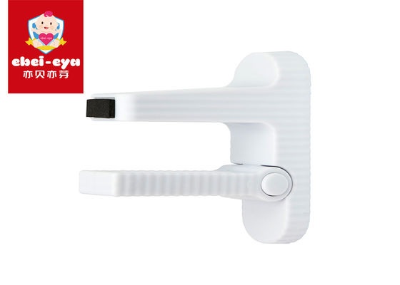 White Child Safety Door Locks Handle Proof With 3M Adhesive , Toddler Door Lock