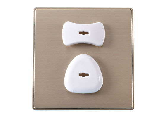 White Electrical Outlet Plug Covers , Eco Ffriendly Child Safety Outlet Plugs