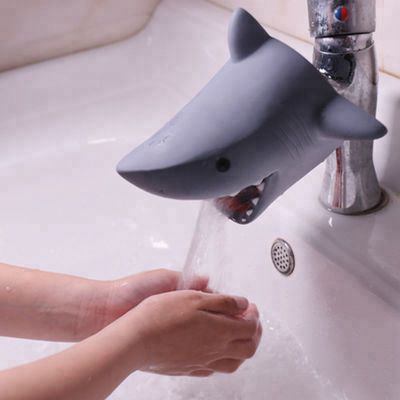 Cartoon Shark Shape Kids Faucet Extender Spout Covers Baby Bath Accessories