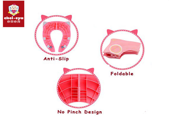 Child Travel Foldable Potty Seat , Portable Baby Toddler Toilet Seat