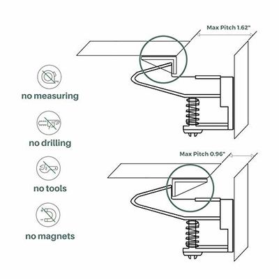 Child Safety Drawer Lock Baby Spring Lock Invisible Child Safety Cabinet Locks