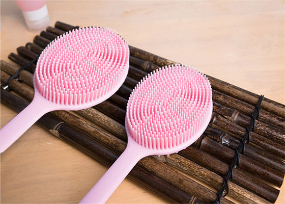 Silicone Material Back Scrubber Bath Body Brush Cleaning Shower Soft Long Handle