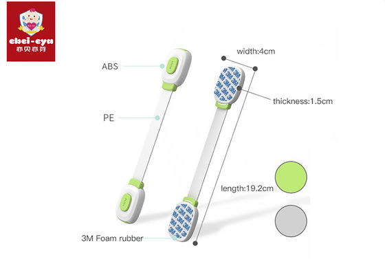 Single Key Cabinet Safety Locks For Children , Grass Green Or Customized