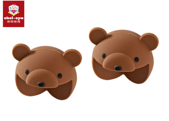 Harmless Brown Bear Table Corner Safety Guards Silicone Material Collision Angle