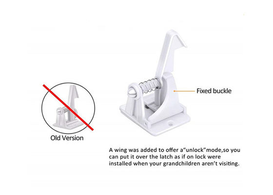 Environmentally Friendly ABS Spring Baby Latch Lock / Hidden Cabinet Lock