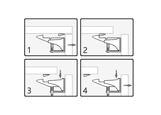 White Child Proof Cabinet Locks , Baby Safety Spring Drawer Lock