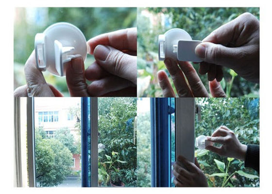 Non - Toxic Child Safety Window Locks , Glass Windows Sucker Secure Latch