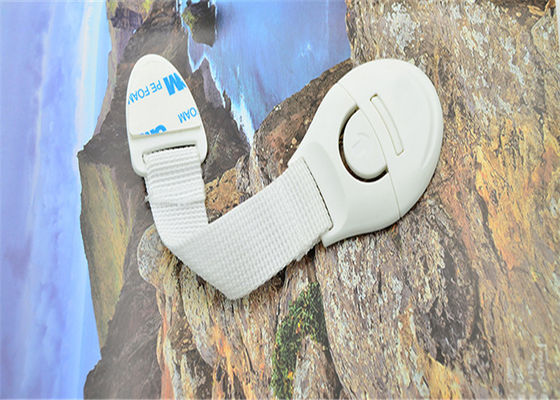 Adjustable Child Safety Lock White Nylon Strap Baby Cabinet Lock