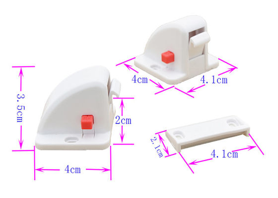 Hidden Drawer Cabinet Child Safety Lever Door Locks 4.2*4*3.5cm Size Long Lifespan