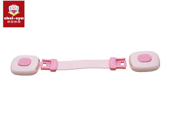 Pink Strap Toddler Safety Cabinet Locks , Door Handle Locks For Child Safety
