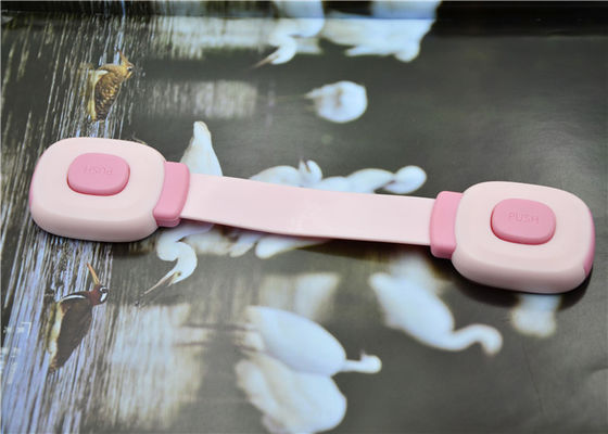 Pink Strap Toddler Safety Cabinet Locks , Door Handle Locks For Child Safety