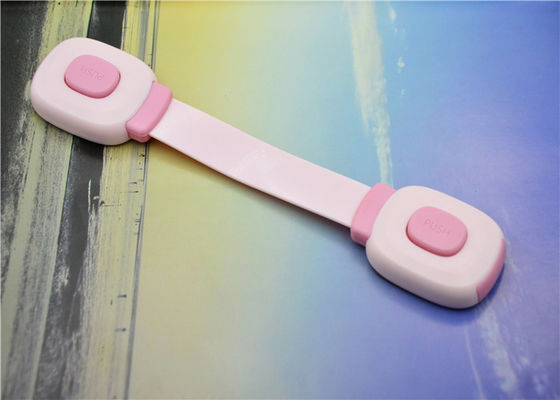 Pink Strap Toddler Safety Cabinet Locks , Door Handle Locks For Child Safety
