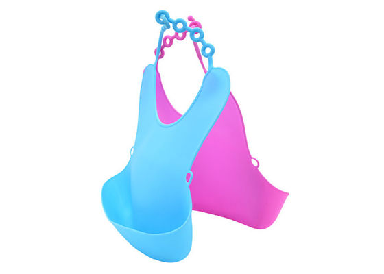 Anti - Bacterial Toddler Dribble Bibs , Multifunctional Soft Silicone Bib Easy To Clean