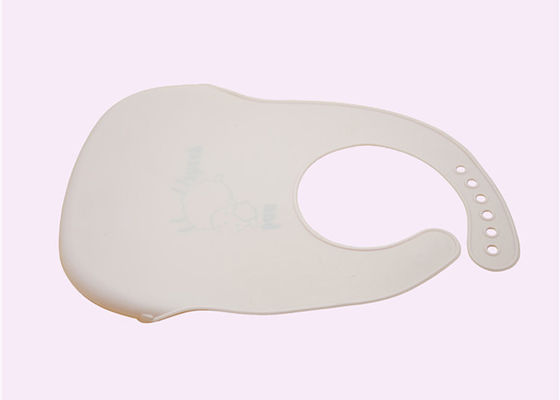 Unisex Soft Silicone Bib , Waterproof Drool Bibs 100% Silicone Material 22*27cm Size