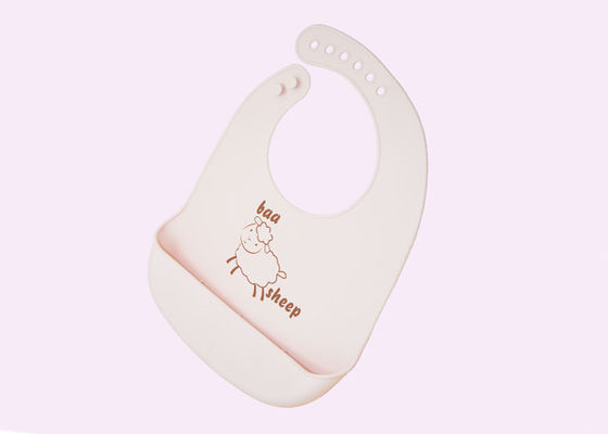 Unisex Soft Silicone Bib , Waterproof Drool Bibs 100% Silicone Material 22*27cm Size