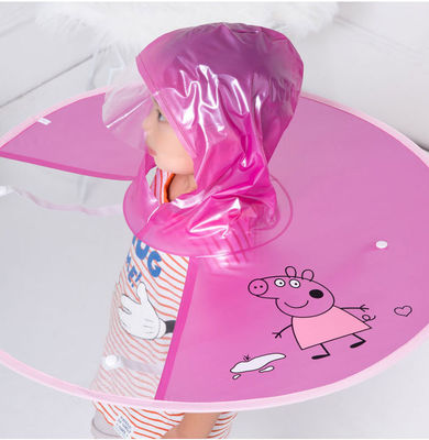 90cm Height PVC Children's Flying Saucer Hat Umbrella Raincoat Cloak