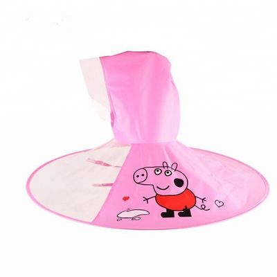 90cm Height PVC Children's Flying Saucer Hat Umbrella Raincoat Cloak