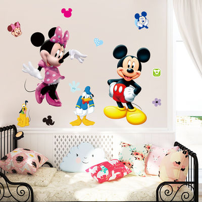 Cartoon 50*70cm PVC Mickey Decorations Stickers FOor Living Room