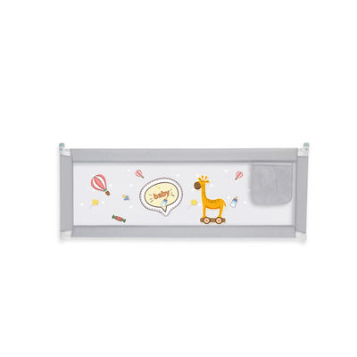 Grey Cute 1.5m 1.8m Giraffe Bed Guard Rail For Infant