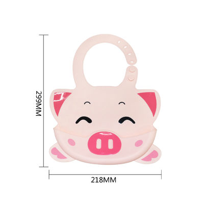 FDA Tasteless Silicone Roll Up Bib 29*21cm For Baby