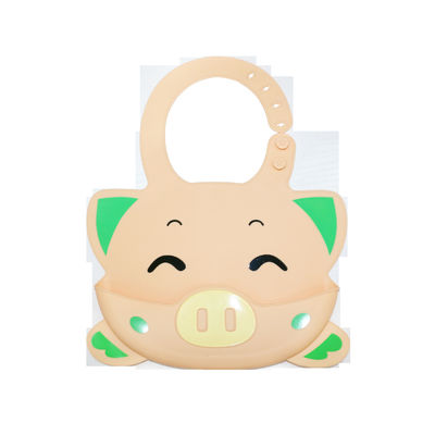 FDA Tasteless Silicone Roll Up Bib 29*21cm For Baby