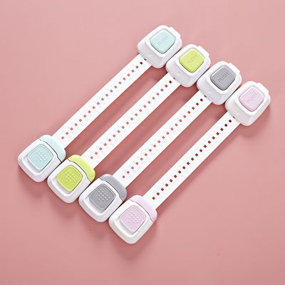 Double Button ABS PE Wardrobe Safety Lock 24*4*1.5cm