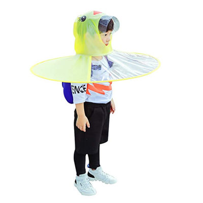 PVC Hat Cloak Foldable Waterproof Raincoat 70.5cm Unfold