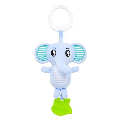 Silicone 30CM Spiral Plush Stroller Bar Toy With Bell