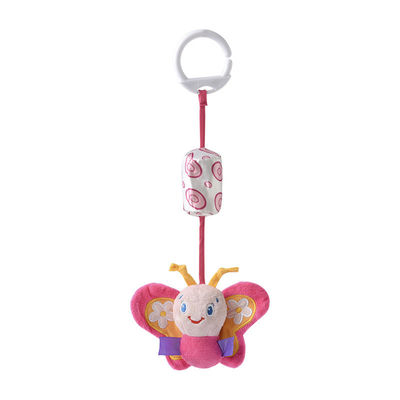 Animal Ring Plush Stroller Crinkle Squeaky Toy With Teether