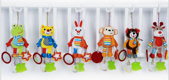 Crib 19*7.5cm Baby Hanging Rattles Toys Animal Bell