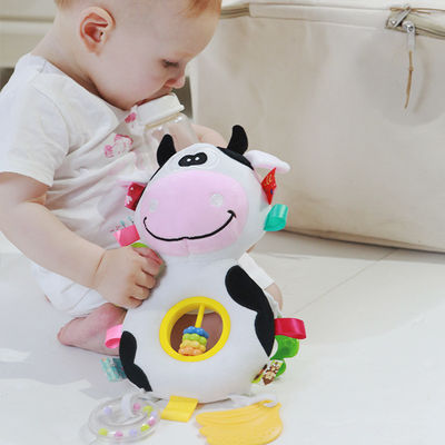 34*10cm Rattle Baby Plush Toys Early Development Hanging Stroller
