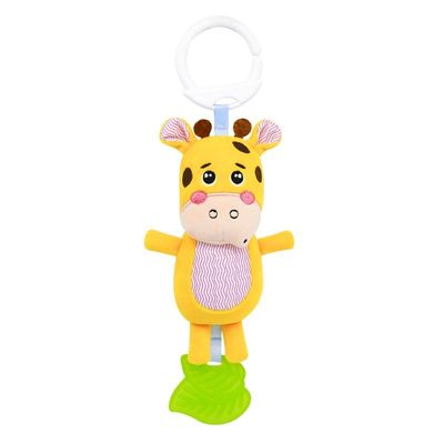 Silicone 30CM Spiral Plush Stroller Bar Toy With Bell