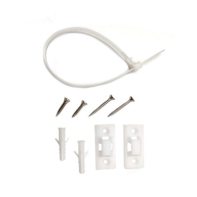 White Nylon TV Furniture Anti Tip Straps All Metal Parts