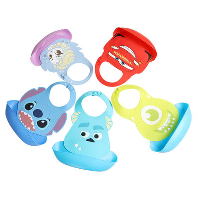 Waterproof 3d Animal Silicone Baby Bib Food Catcher Leak Proof