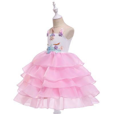 Ageant Flower Multi Layered Tulle Wedding Formal Dresses For Little Girls