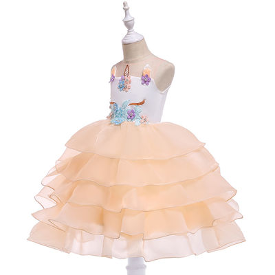 Ageant Flower Multi Layered Tulle Wedding Formal Dresses For Little Girls