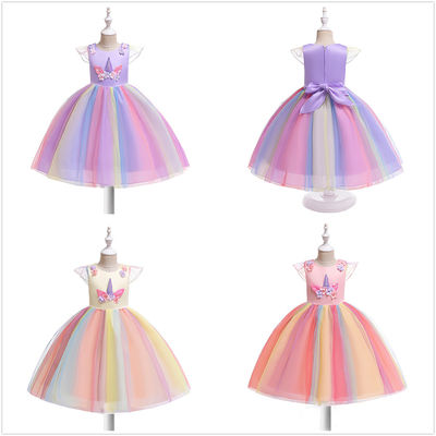 Multi Layered Tulle Baby Princess Dresses For Wedding Party Size 110cm