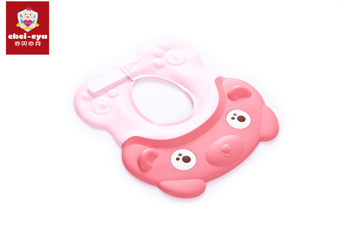 Eco Friendly Infant Shower Cap Non Toxic Bear Shape Baby Hair Wash Guard