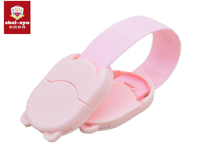 Security Cupboard Child Safety Cabinet Locks 20cm Length Pink Seal Strap Smooth Surfaces