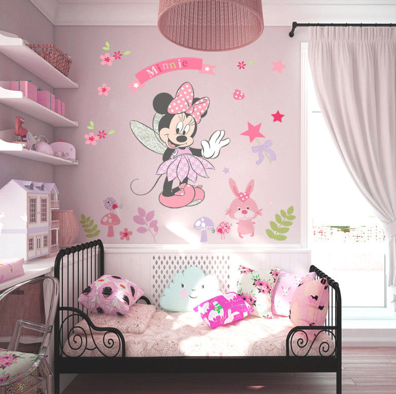 PVC Mickey Mouse Self Adhesive Wall Sticker for Bedroom Background Wall